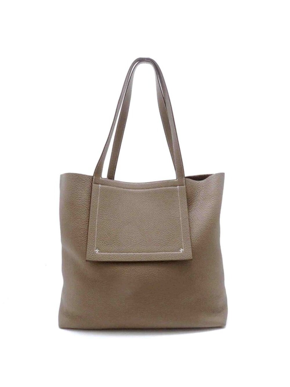 Hermes Cabas Sellier 46 Etoupe Tote Taurillon Clemence Stamp